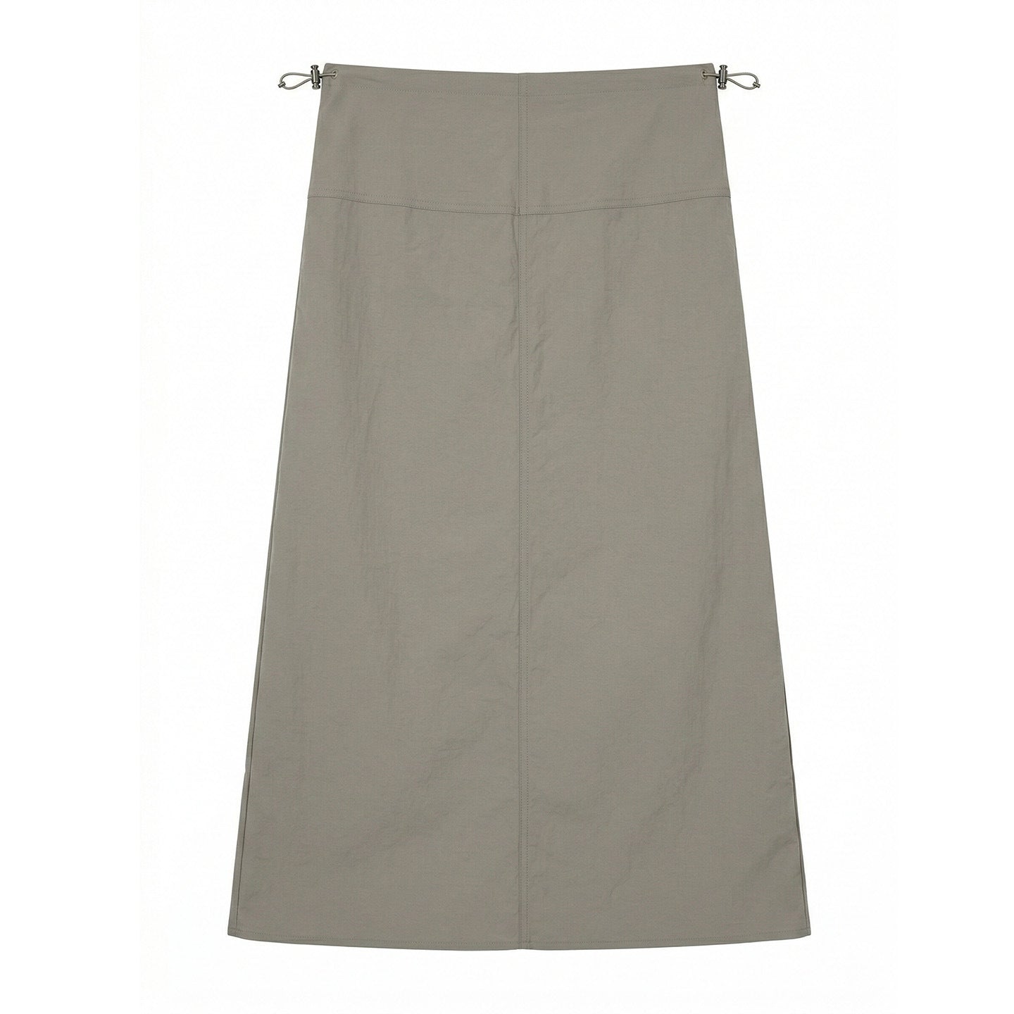 Women's Nylon Drawstring Elastic Waist A-Line Skirt Solid Casual Outdoor Midi Skirt