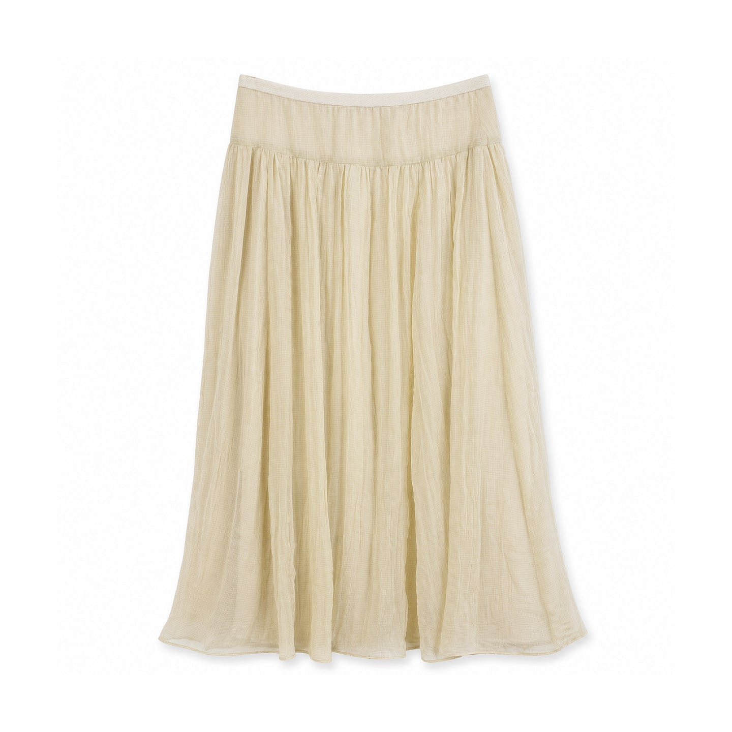 Women's Polyester Spandex Elastic Waist A-Line Maxi Skirt Solid Pleated Long Skirt